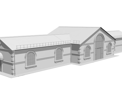 Railway station Modelo 3D