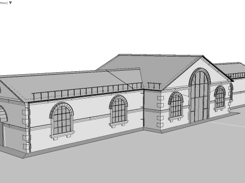 Railway station 3D Model