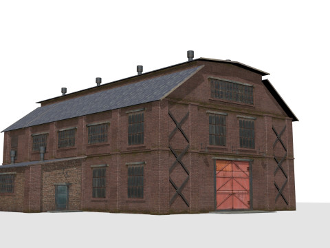 Brick warehouse Model 3D