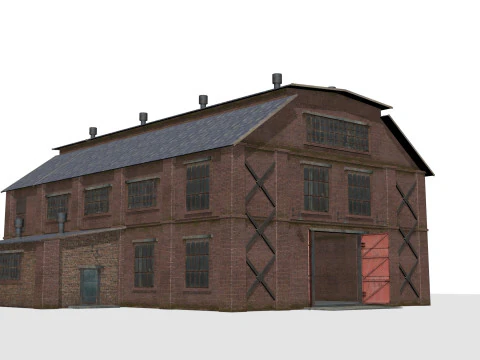 Brick warehouse 3D Model