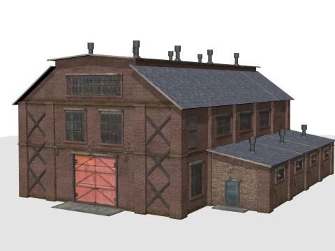 Brick warehouse 3D Model