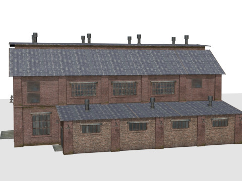 Brick warehouse 3D 模型