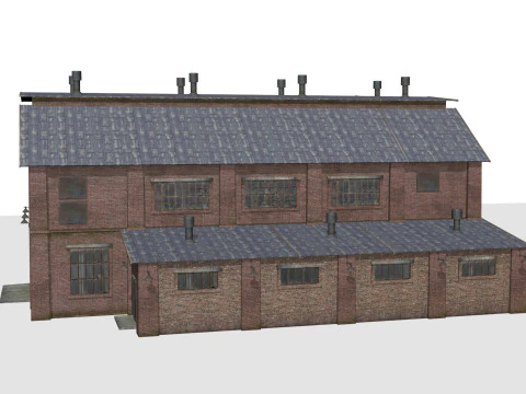 Brick warehouse 3D Model