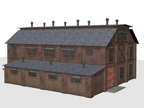 Brick warehouse 3D Model