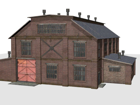 Brick warehouse 3D Model