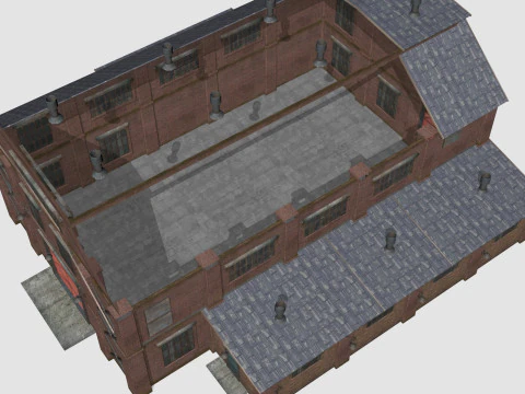 Brick warehouse 3D Model
