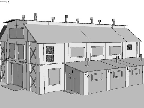 Brick warehouse 3D Model