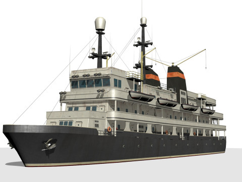 Old steamboat Modelo 3D