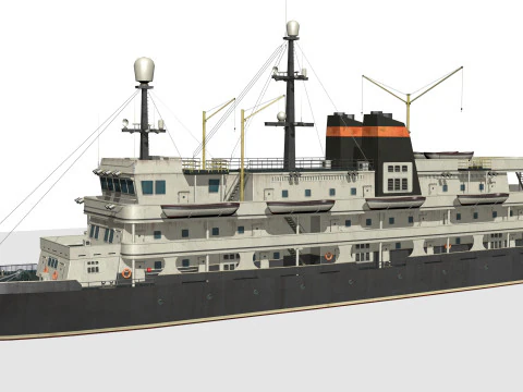Old steamboat 3D Model