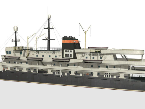 Old steamboat 3D Model