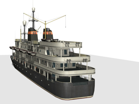 Old steamboat 3D-Modell