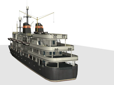 Old steamboat 3D Model
