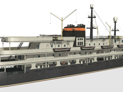 Old steamboat 3D Model