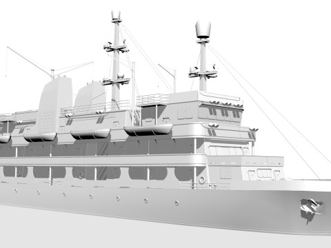 Old steamboat 3D-Modell