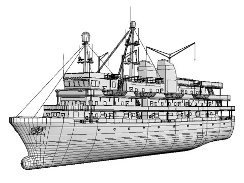 Old steamboat 3D-Modell