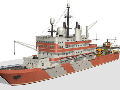 Research vessel 3D 모델