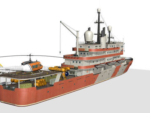 Research vessel 3D 모델