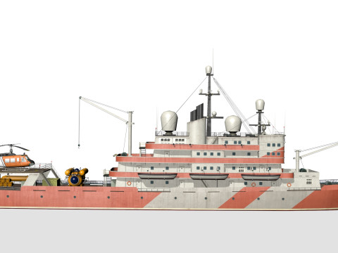 Research vessel 3D 모델