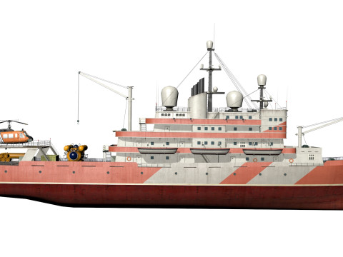 Research vessel 3D 모델