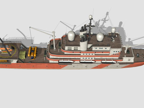 Research vessel 3D 모델