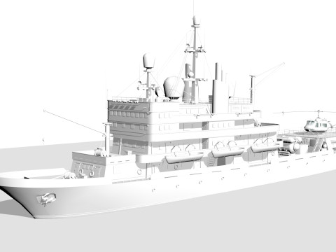 Research vessel 3D 모델