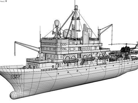 Research vessel 3D 모델