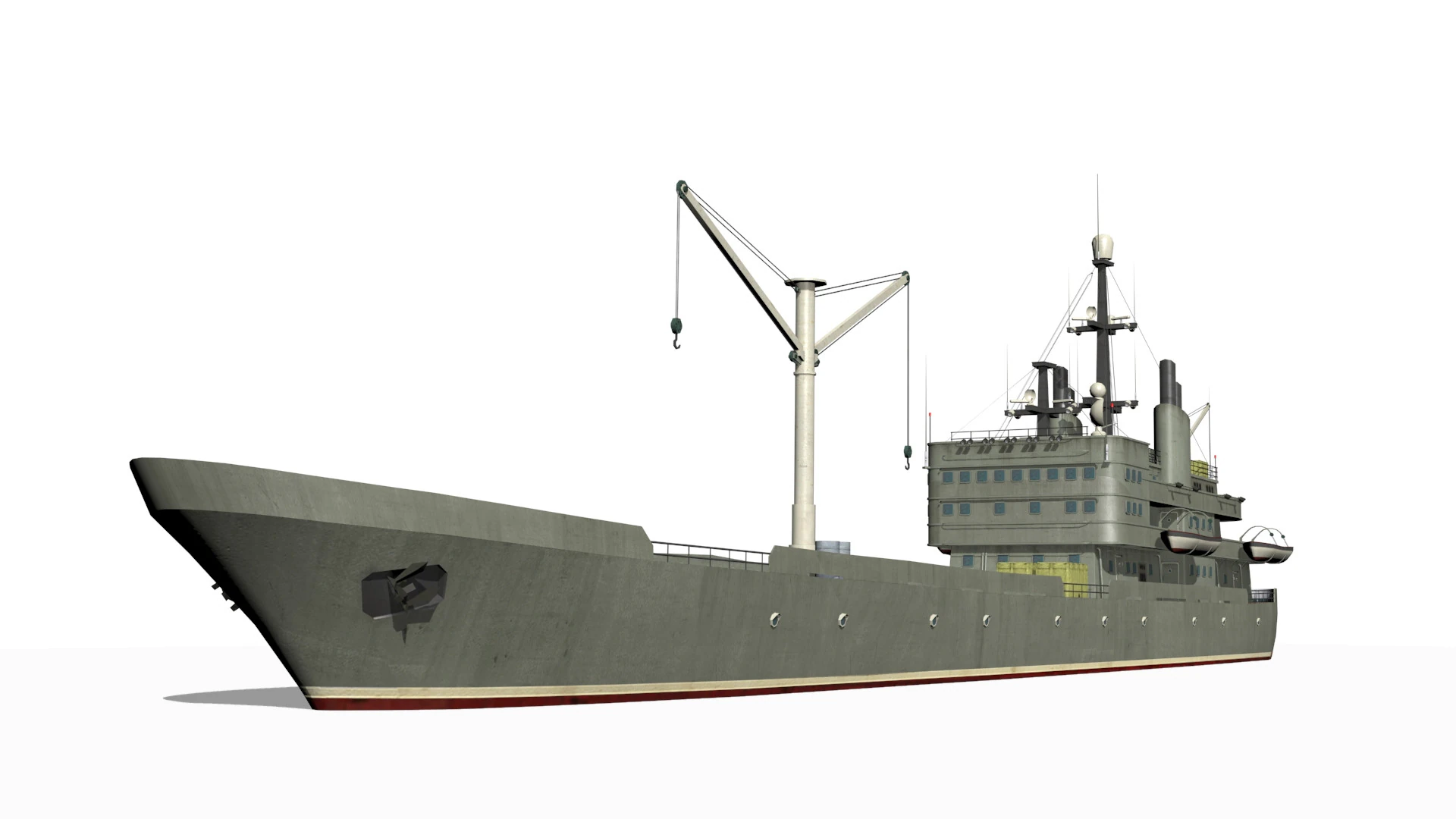 Old ship 3D Model .c4d .max .obj .3ds .fbx .stl .blend