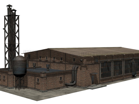 Old industrial building 3D Modell
