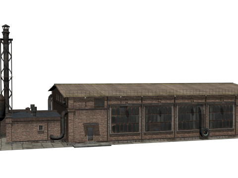 Old industrial building 3D Modell