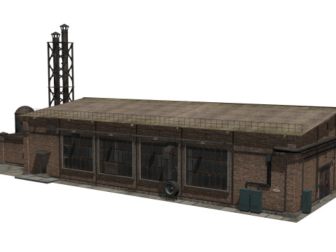 Old industrial building 3D Modell