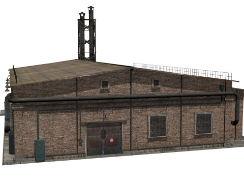 Old industrial building 3D Modell