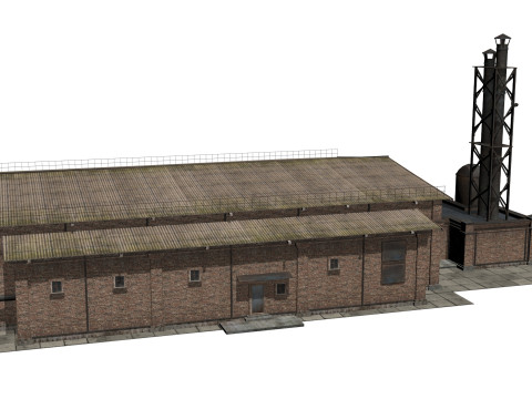 Old industrial building 3D Modell