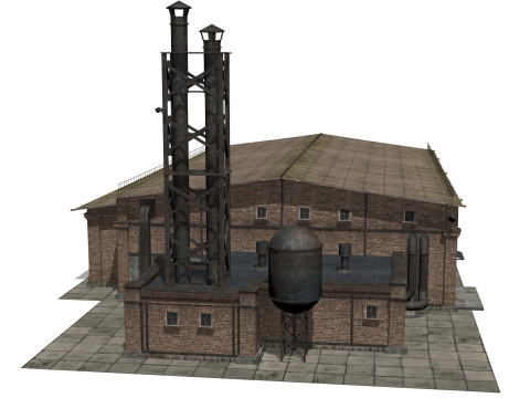 Old industrial building 3D Modell