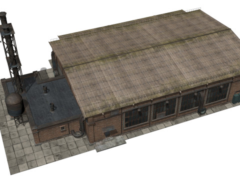Old industrial building 3D Modell
