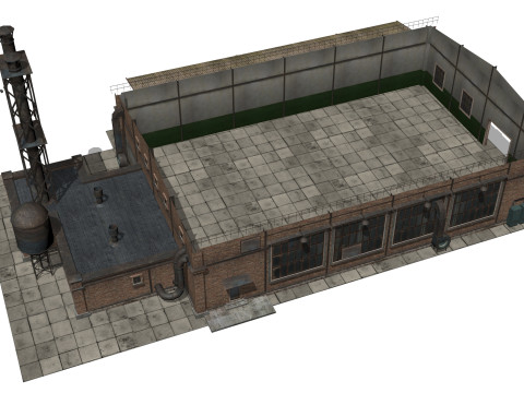 Old industrial building 3D Modell