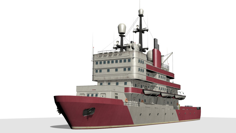 古い砕氷船 3Dモデル .c4d .max .obj .3ds .fbx .stl .blend 