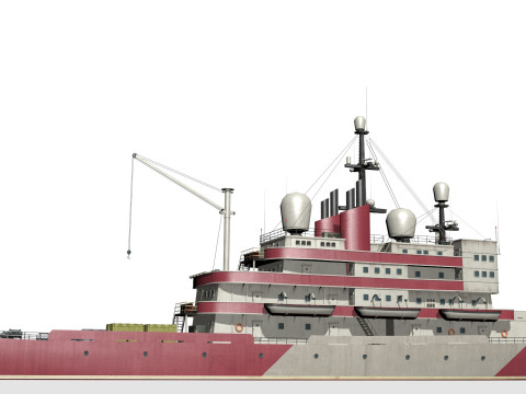 古い砕氷船 3Dモデル
