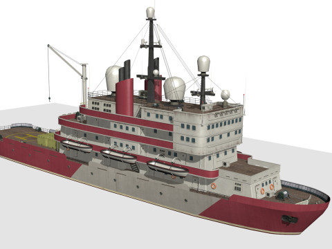 古い砕氷船 3Dモデル