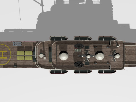 古い砕氷船 3Dモデル