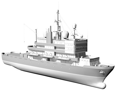 古い砕氷船 3Dモデル