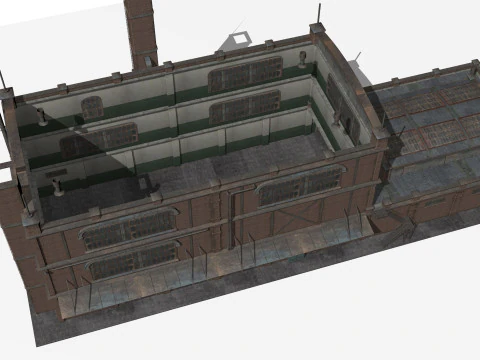 Old industrial building 3D Model
