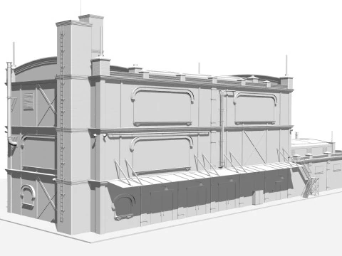 Old industrial building 3D Model
