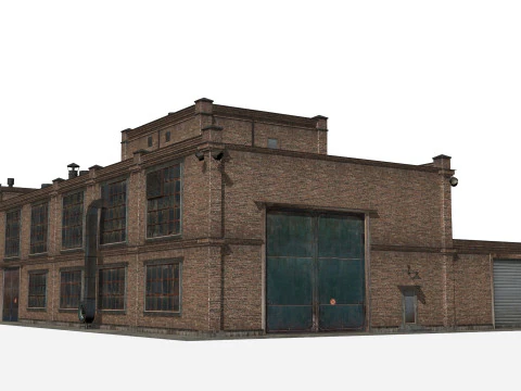 Eski end&uuml;striyel bina 3D Model