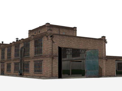 Antigo edif&iacute;cio industrial Modelo 3D