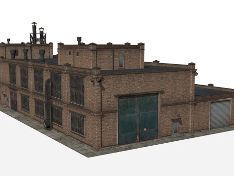 Bangunan industri tua Model 3D