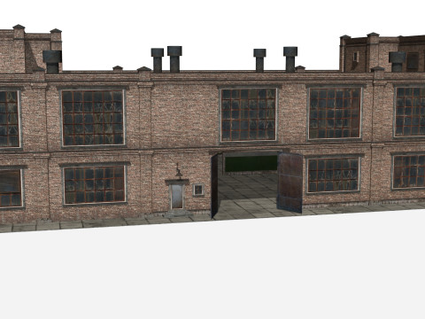 Antigo edif&iacute;cio industrial Modelo 3D