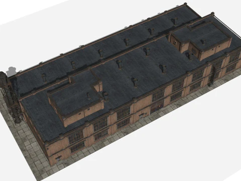 Bangunan industri tua Model 3D