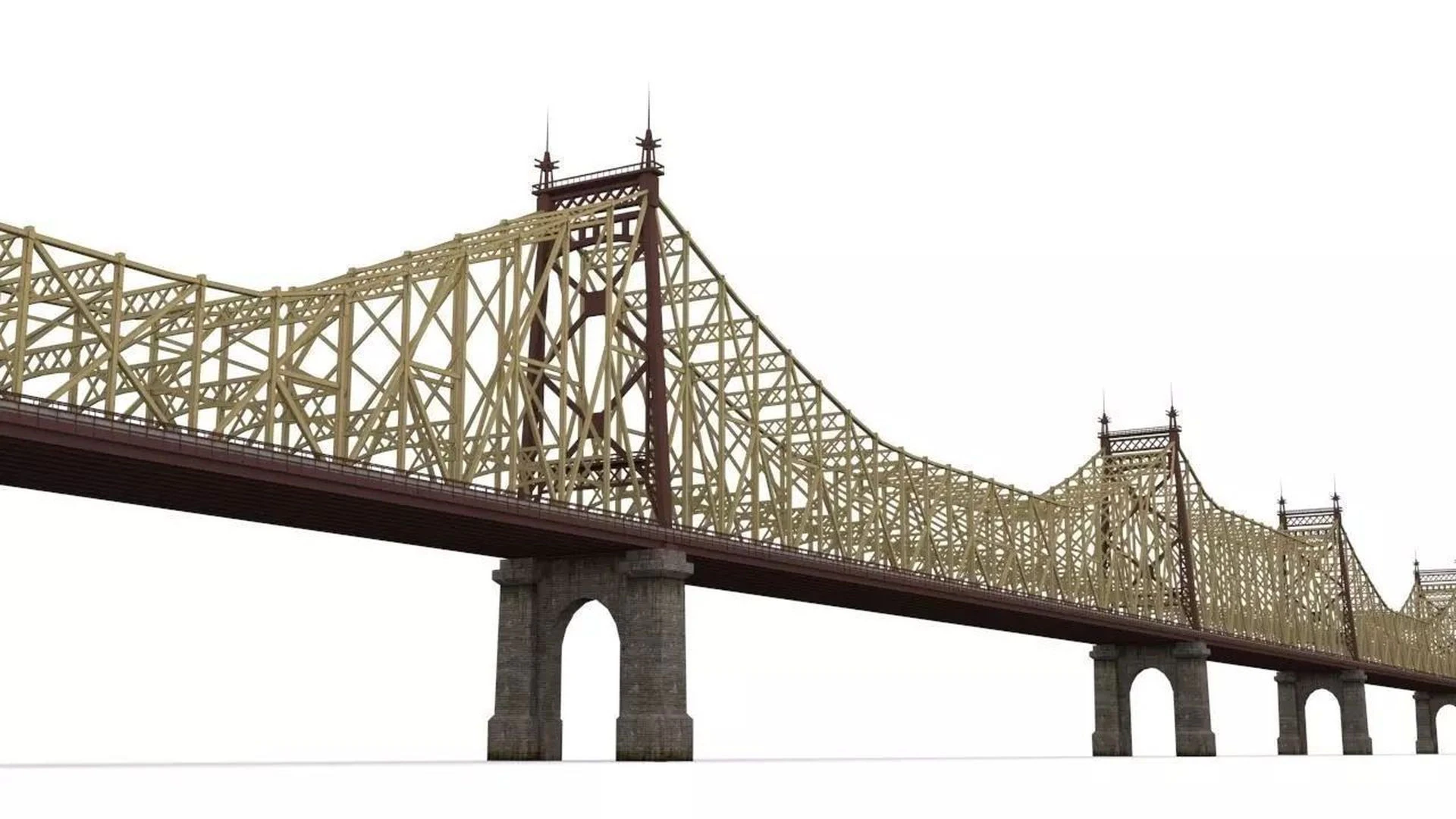 Jembatan Queensboro Model 3D .c4d .max .obj .3ds .fbx .stl .blend 