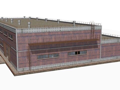 Bangunan logam Model 3D