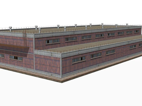 Bangunan logam Model 3D